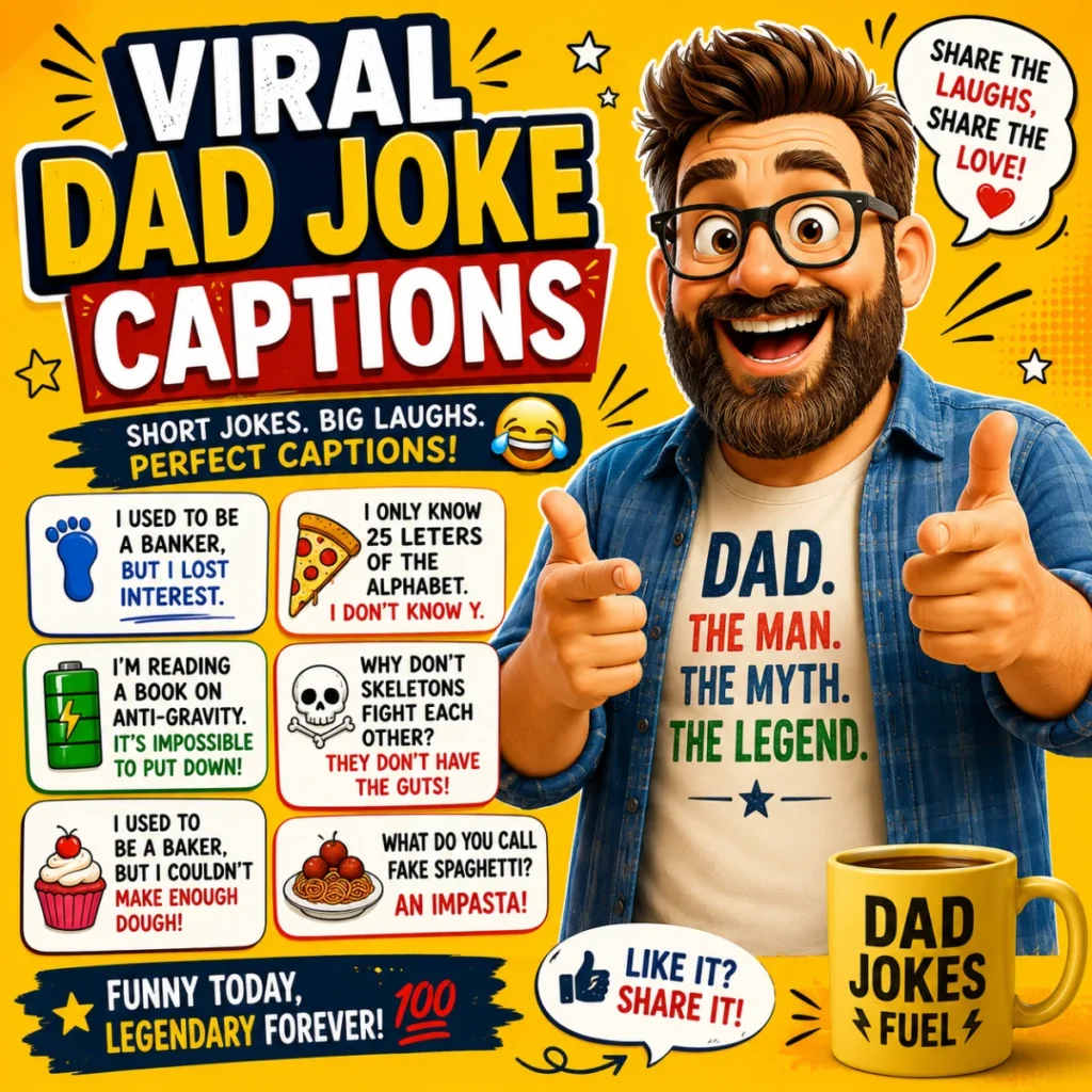 📱 Viral Dad Joke Captions