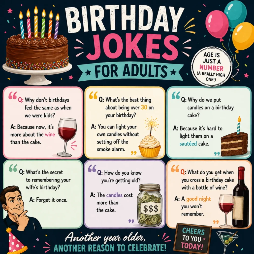 🍰 Birthday Jokes for Adults