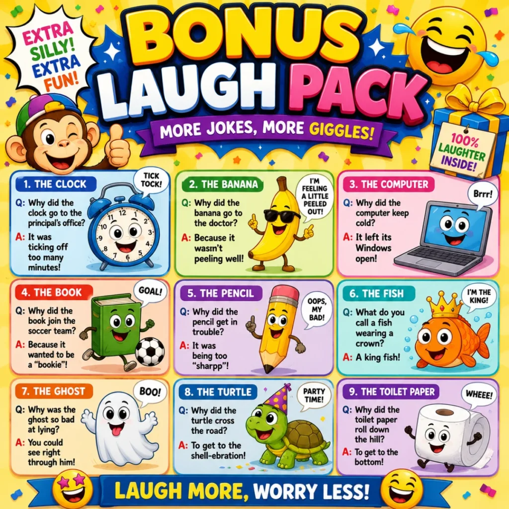 Cheerful April Fools' Day infographic with happy cartoon children, colorful confetti, smiling emojis, and fun illustrations showing why kids enjoy safe and silly April Fools jokes.