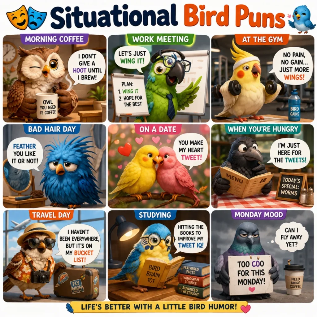 🎭 Situational Bird Puns