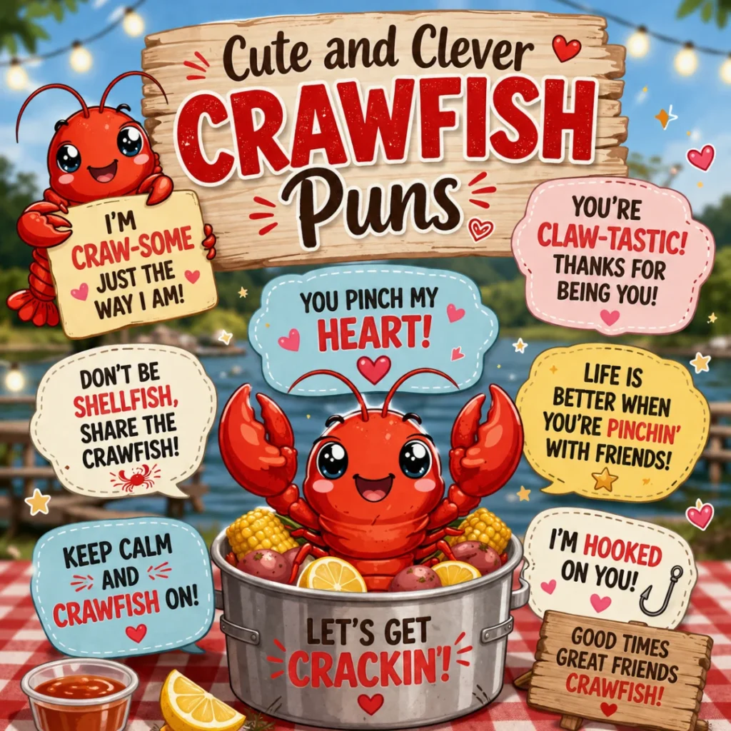 💛 Cute and Clever Crawfish Puns