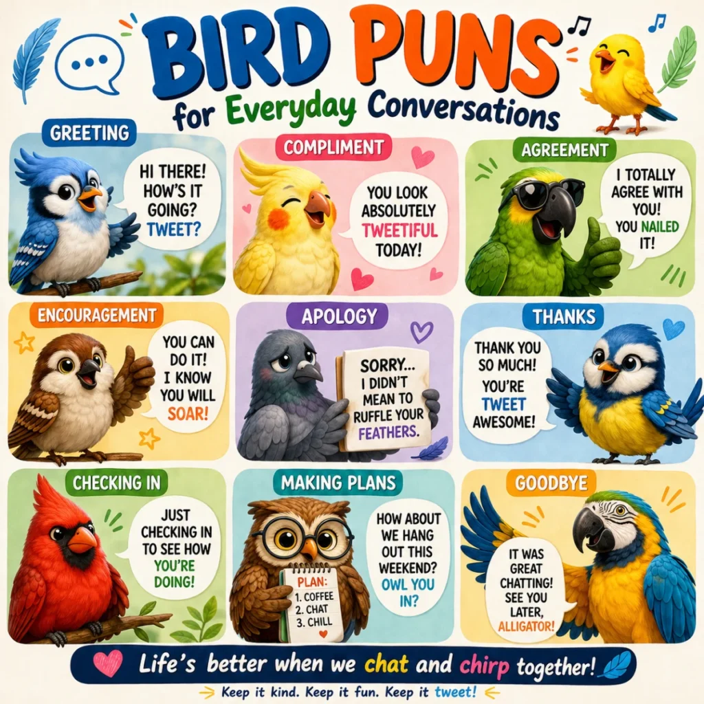 💬 Bird Puns for Everyday Conversations