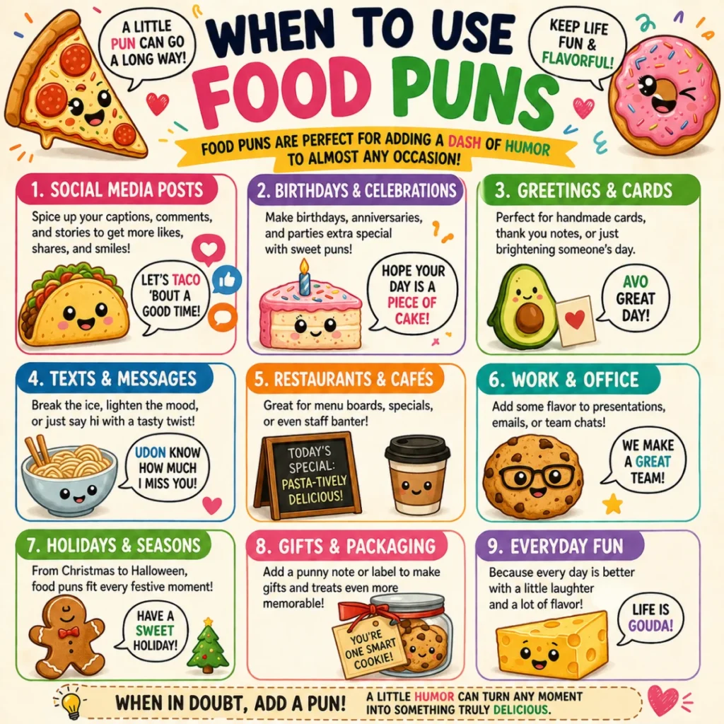 💬 When to Use Food Puns