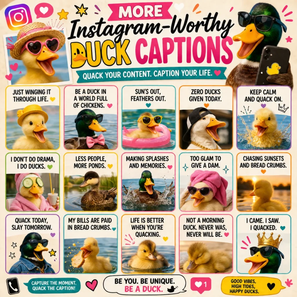 📱 More Instagram-Worthy Duck Captions