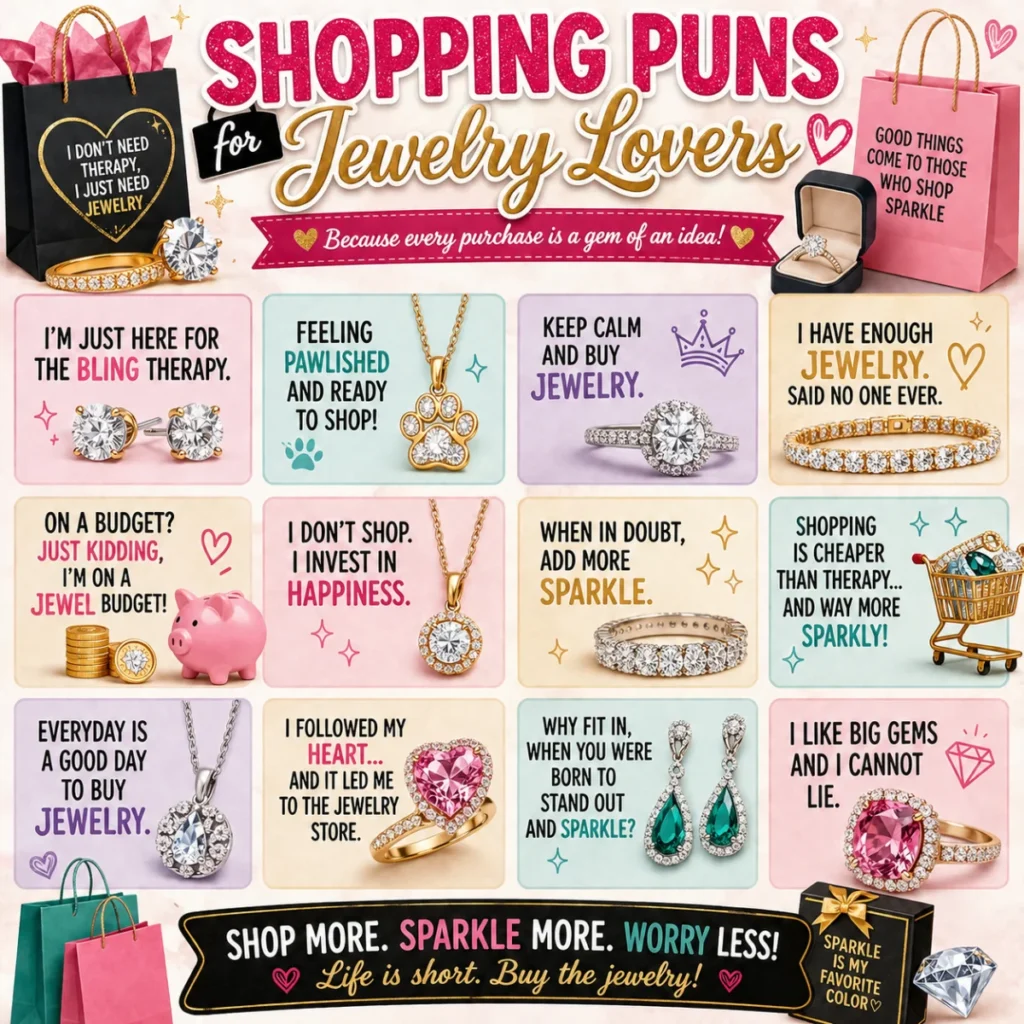 🛍️ Shopping Puns for Jewelry Lovers