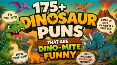 Colorful social-media graphic featuring the heading “Short One-Liner Fat Jokes” with playful speech bubbles and a cheerful, inclusive comedy theme.
